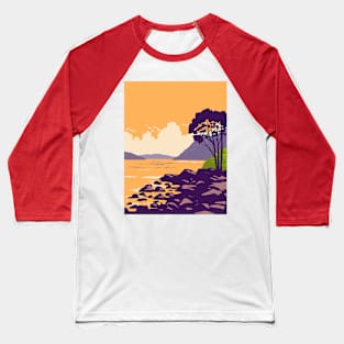 Loch Ness and the Caledonian Canal in Scottish Highlands of Scotland WPA Art Deco Poster Baseball T-Shirt